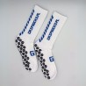 3x GRIPSOCKS.PL AZURE - Biało-Niebieskie Skarpety Antypoślizgowe