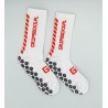 3x GRIPSOCKS.PL FIRE - Biało-Czerwone Skarpety Antypoślizgowe